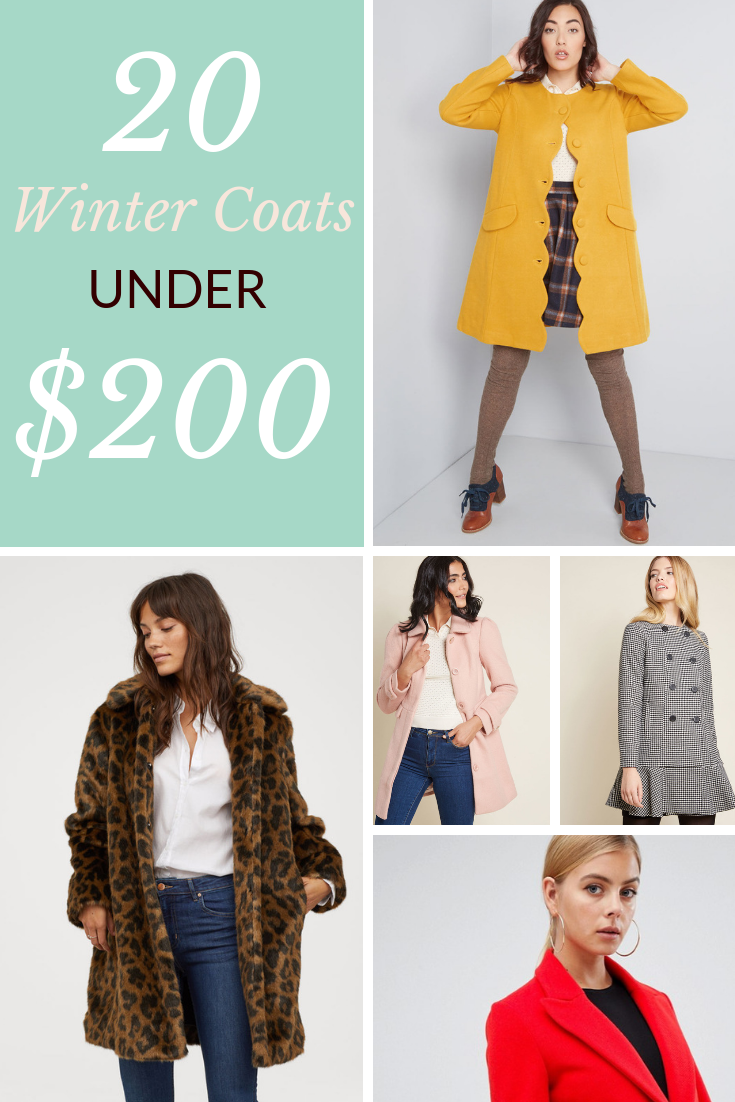 coats under 20 dollars
