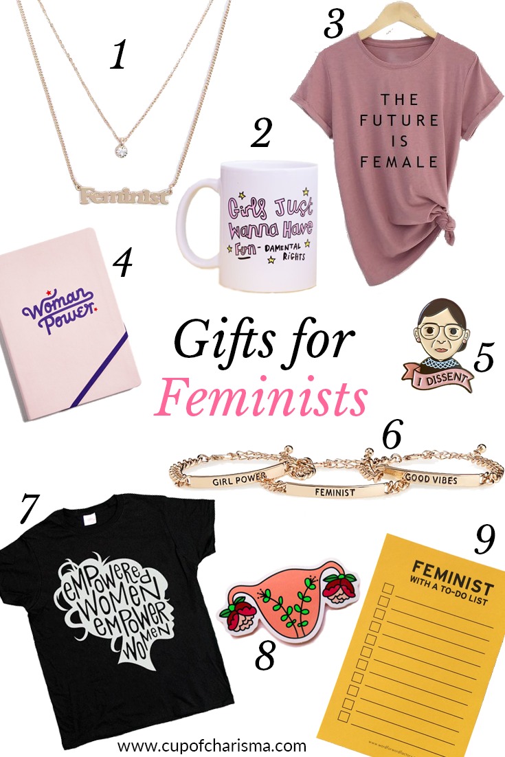Gift Ideas for Feminists - Gift Guide Cup of Charisma