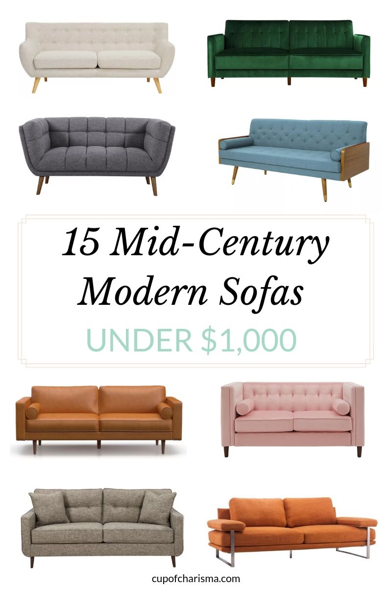 15 Mid Century Modern Sofas Under 1000