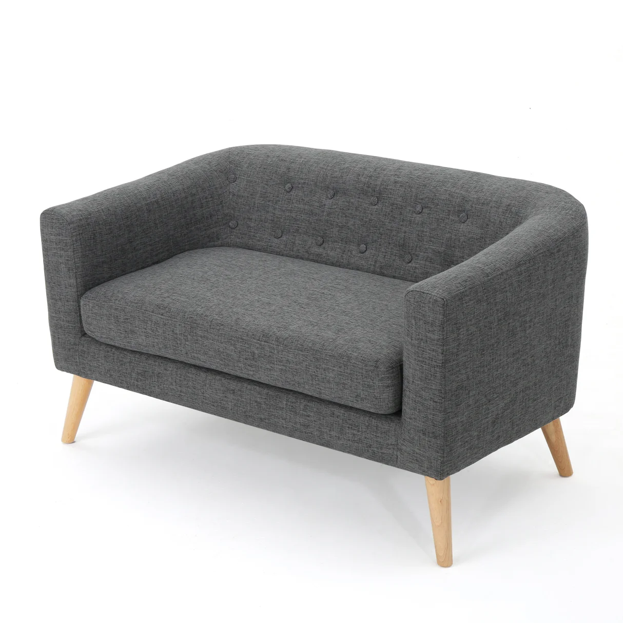 Bridie Mid-Century Fabric Loveseat by Christopher Knight Home
